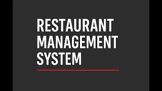 Restaurant Management System | Java + Swing + MySQL || Java Project
