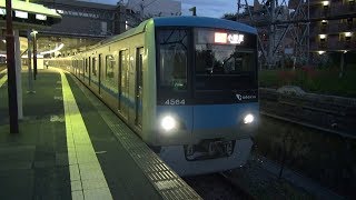 【小田急線】【4064×10編成】【通勤車両　4000形】【秦野駅　発車】【神奈川県　秦野市】【小田急小田原線　小田急電鉄】