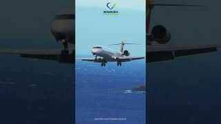 Beautiful CRJ-1000 Landing at Madeira Airport