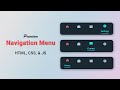 Pro CSS Nav Bar | Animated Effect 🔥 | mzcode01 #webdesign #cssmenubar #cssanimation #coding