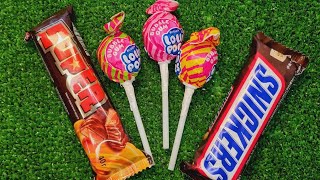 ASMR unboxing of sweets: Rustling SUPER bars, SNICKERS and ROSHEN lollipops 🍭🍫