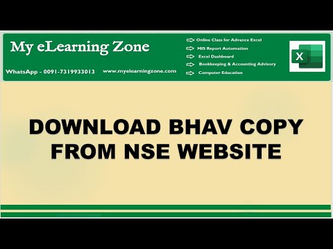 How to Download Daily Bhav Copy Automatically from NSE to Excel