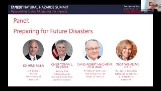 TAMEST Natural Hazards Summit - Panel on Preparing for Future Disasters