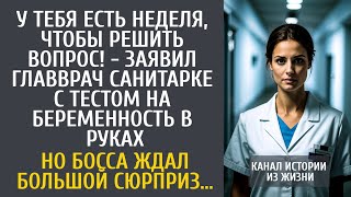 У тебя есть неделя, чтобы решить вопрос! - заявил главврач санитарке с тестом… Но босса ждал сюрприз