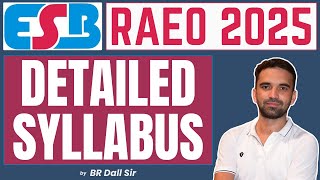 MP RAEO Syllabus 2025 | MP RAEO Vacancy 2025 | by BR Dall Sir