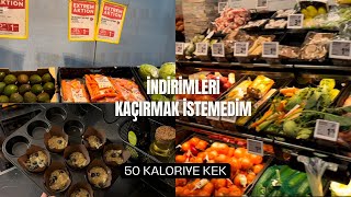 İNDİRİMLİ ALIŞVERİŞ| 50 KALORİ YE KEK| YOĞUN İŞ HAYATIM #indirim  #neleraldım