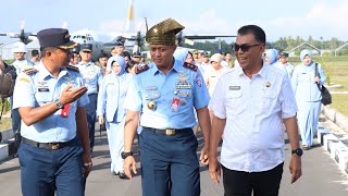 Danlanud Raden Sadjad bersama Forkopimda Sambut Kunjungan Kerja Pangkoopsud I di Natuna