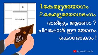 9.കേമദ്രുമയോഗം,കേമദ്രുമയോഗഭംഗം Kemadruma yogam,Kemadrumayoga Bhangam,Learn Astrology malayalam