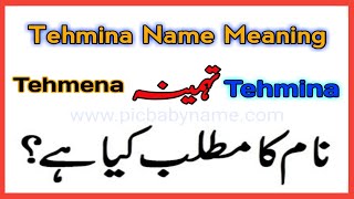 Tehmina تہمینہ Name Meaning | tehmeena naam ka matlab | تہمینہ نام کے معنی Baby Name Creator Shorts