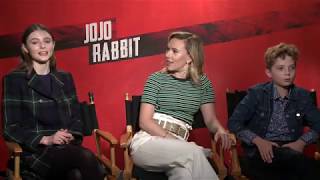 JOJO RABBIT Interviews - Scarlett Johansson, Roman Griffin Davis, Thomasin McKenzie