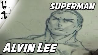 Alvin Lee drawing Superman