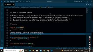 💻 JavaScript Interview Question Answers 💡- prototype chaining with example