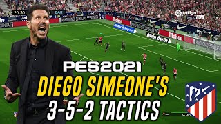 Diego Simeone's Atletico Madrid 3-5-2 Tactics | eFootball PES 2021