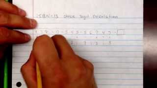 ISBN 13 check digit calculation
