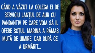 Când a văzut la colega ei de serviciu lanțul de aur cu pandantiv pe care voia să il ofere soțul...