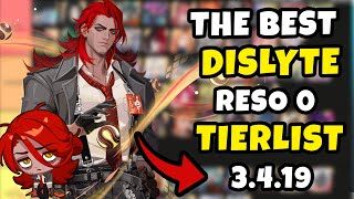 UPDATED RESO 0 TIERLIST FOR NEWBIE AND RETURNER | UPDATED TILL 3.4.19 | Beginner Tierlist | DISLYTE