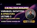 Java Tutorial for Beginners | Lecture 2 | Variables, Data Types & Operators | Type Casting Explained