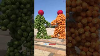 Fruits Statue Walking – AI Creation Magic! 🍎🍌 | Futuristic Art #AIcreation #FruitsWalking #ArtAniman