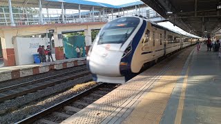 Vande Bharat Express Crossing Bharuch Railway Station #indianrailways #youtube