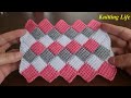 super easy tunisian knitting pattern baby blanket tunus işi Çok kolay gösterişli Örgü modeli..