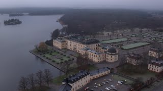 5524. Drottningholms slott (Drottningholm Royal Castle) Drone Stock Footage Video