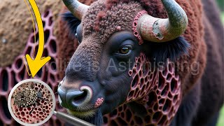 Parasites Have Spread Like Fire Through This Bison, Leaving It a Dying Husk.