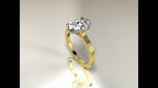 18ct Yellow Gold Oval Frances Solitaire Ring | Daniel Christopher Jewellery | dcjewellery.com