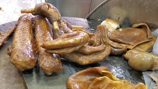 Yummy Marinated Goose Wing Feet Gizzard，Pig Tripe，Pig Ear，Goose Breast，Yummy#HongkongStreetFood #滷水鵝