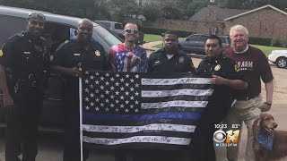 Runner To Pay Tribute By Carrying 'Back-The-Blue’ Flag