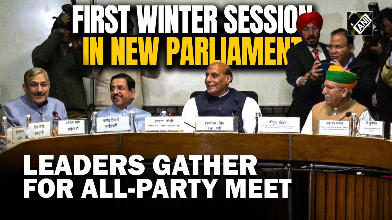 Winter Session In New Parliament: Leaders Arrive At Parliament House ...