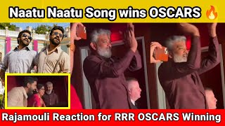RRR Naatu Naatu Song Oscars Winning moment | Rajamouli Reaction | Ramcharan | Jr NTR | Keeravani