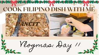 VLOGMAS DAY 11🎄: cook with me | filipino dish (PANCIT)