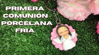 Recuerdo para primera comunión de niña en porcelana fría 👼🏻💗