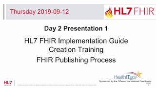 FHIR Publishing Process - FHIR Implementation Guide Creation Training
