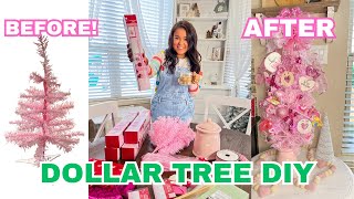 DOLLAR TREE Valentine's PINK Tree DIY