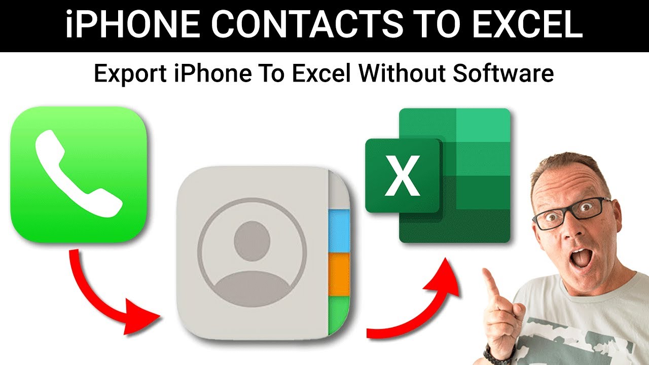 Export Iphone Contacts To Excel Step By Step Tutorial Youtube