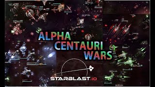 MASSIVE SPACE BATTLES!! (100vs100vs100)  [Starblast.io ACW Alpha Centauri Wars June 2018]