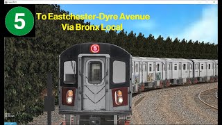 OpenBVE (5) Flatbush Avenue To Eastchester-Dyre Avenue Via Bronx Local (R142)(Midday)