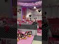 arabella’s first birthday minnie mouse decor