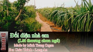 [Karaoke] Đối diện nhà em (Lời thương chưa ngỏ) || Ngọc Hải ft Bích Phượng || - Nhạc Sống Tư Rớt
