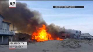 Raw: Fire Destroys 3 N.J. Beachfront Homes