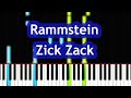 Rammstein - Zick Zack Piano Tutorial