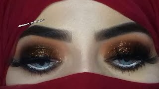 Maroon Glitter Glam Makeup Tutorial | Step By Step For Beginners