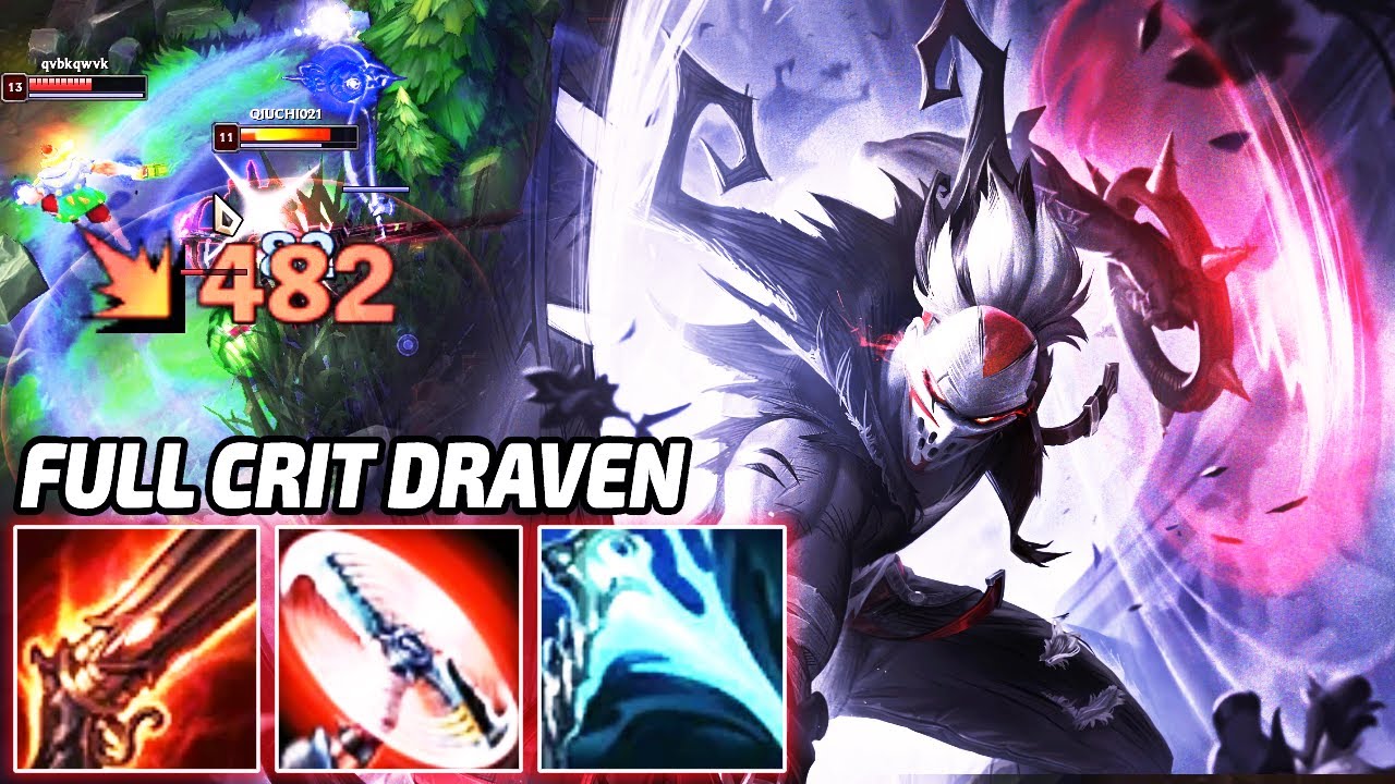 FRIGHT NIGHT DRAVEN MID FULL AD CRIT ONE-SHOT GAMEPLAY | Build & Runes ...