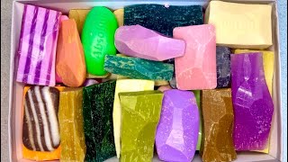 ASMR🔪Cutting dry leftovers 🧼Резка сухих обрезков мыла❤️💜🤍🩷💛🩵💙