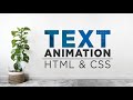 Text Animation in HTML and CSS | Awesome Text Animation using only CSS | Simple Text Animation