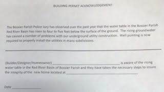 Ground water problems in Bossier
