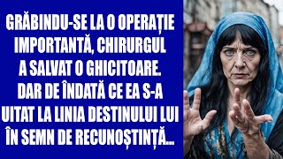 Grăbindu-se la o operație importantă, chirurgul a salvat o ghicitoare. Dar de îndată ce ea s-a uitat