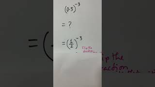 #shorts #maths #(0.5)^-3 = ?