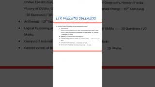 LTR PRELIMS SYLLABUS#LTR # RHT #education